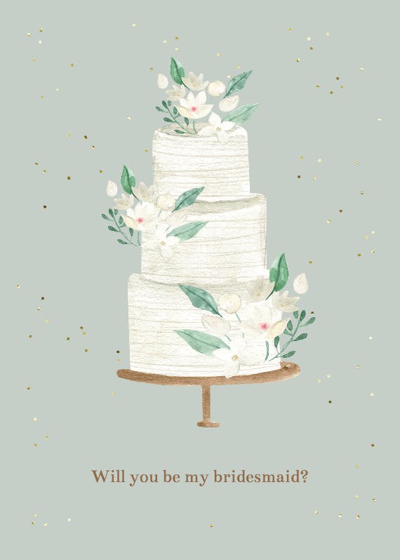 For the sake of cake - bridesmaid card
