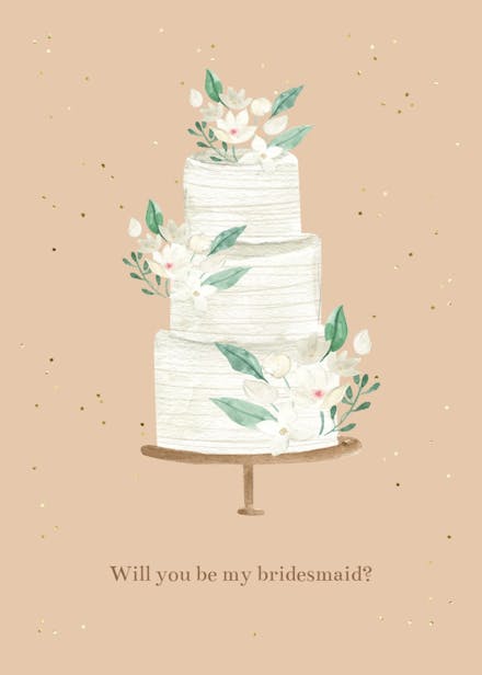 For the sake of cake - bridesmaid card