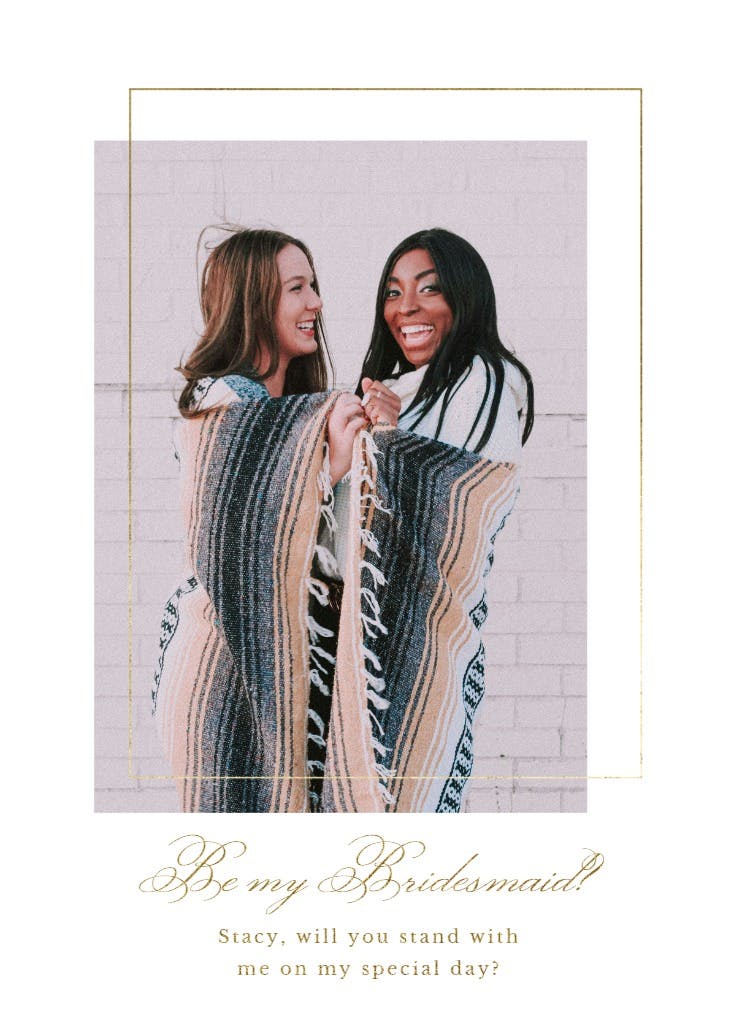 Forever friend - bridesmaid card