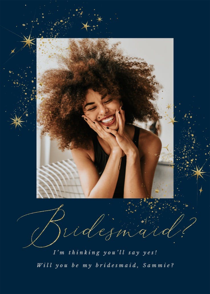 In person - tarjeta dama de honor