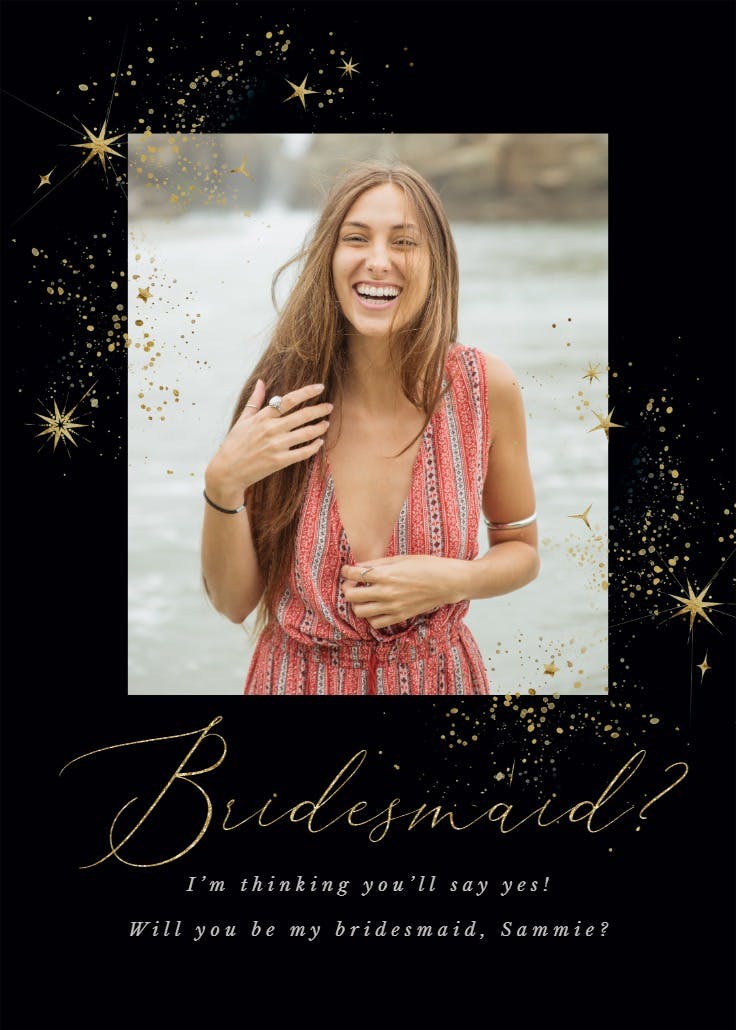 In person - tarjeta dama de honor