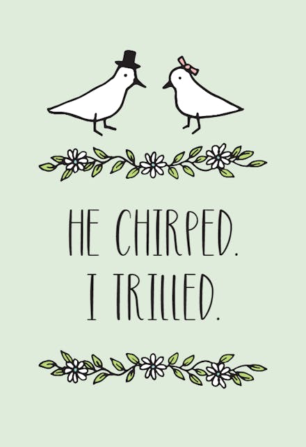 Love Tweet Love - Bridesmaid Card