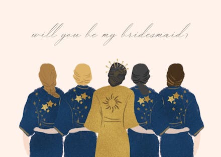 My stars - bridesmaid card