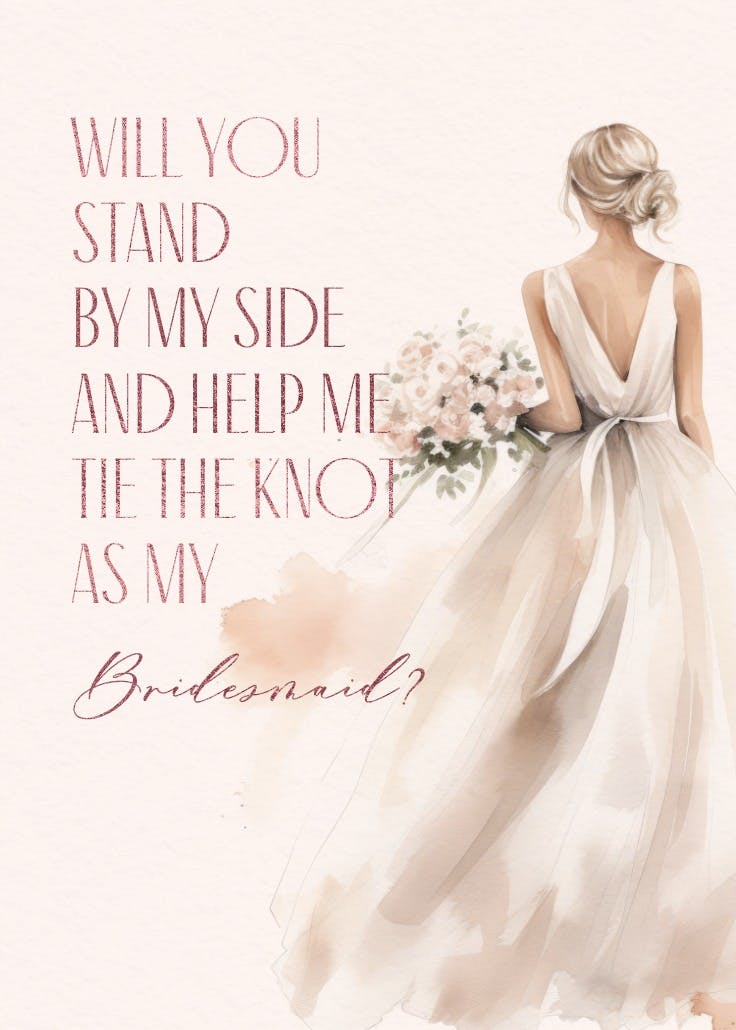 Nearly mrs - bridesmaid card
