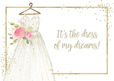 Ready to wear - bridesmaid card