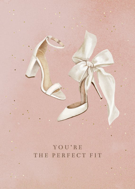 Shoe show - bridesmaid card