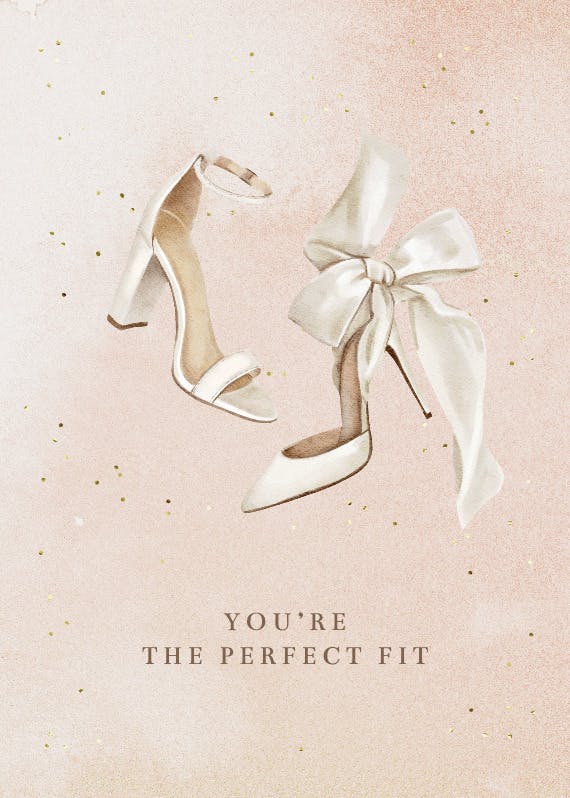 Shoe show - bridesmaid card