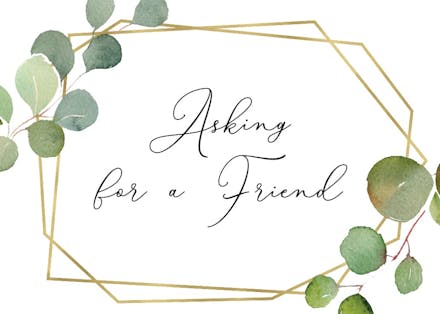 Simplicity - bridesmaid card