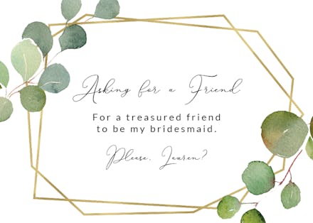 Simply Styled - Tarjeta Dama de honor