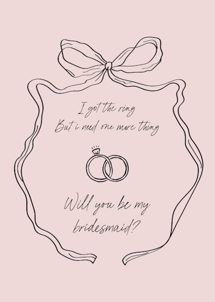 Special knot - bridesmaid card