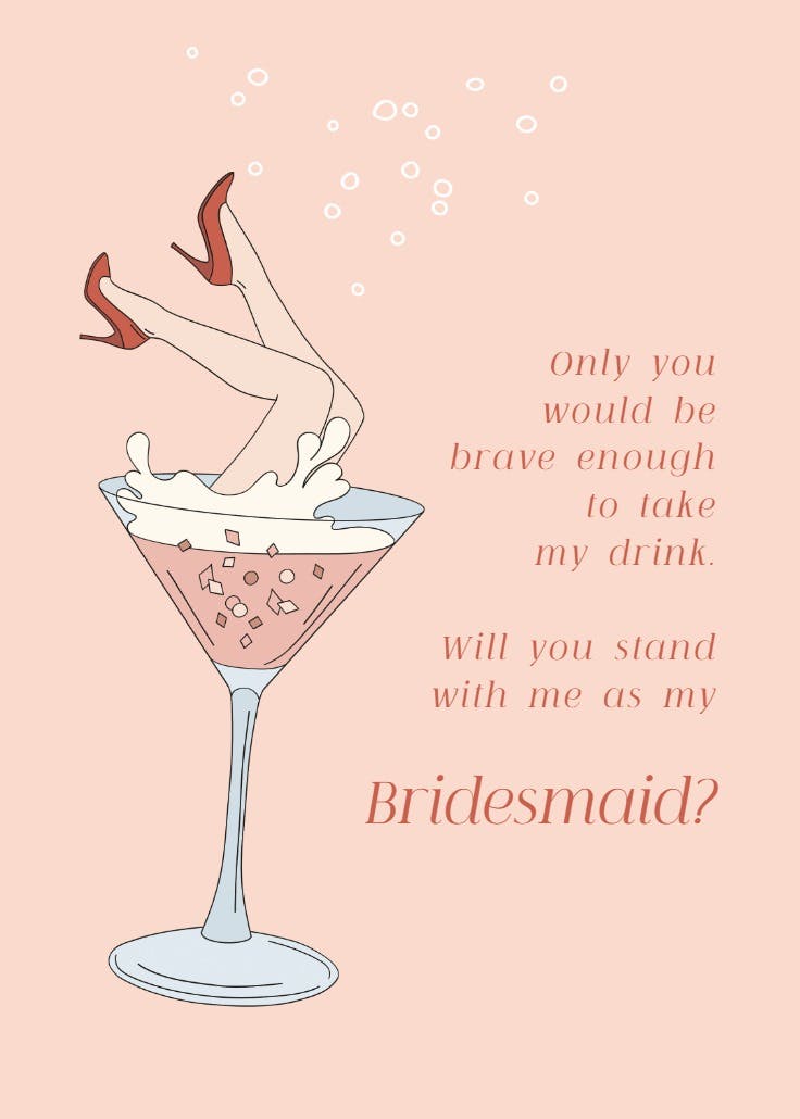 Special role - bridesmaid card