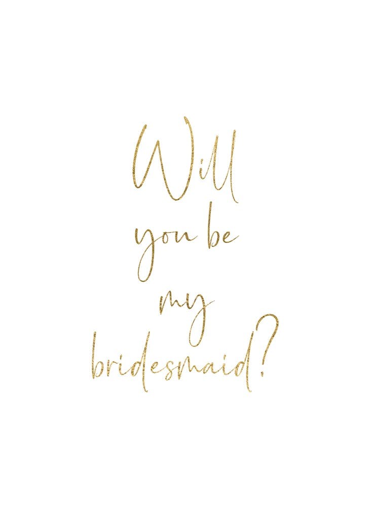 Special role - bridesmaid card