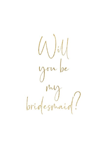Special role - bridesmaid card