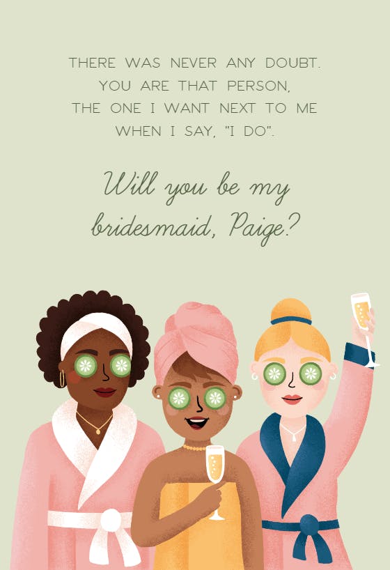 The bridesmaid - tarjeta dama de honor