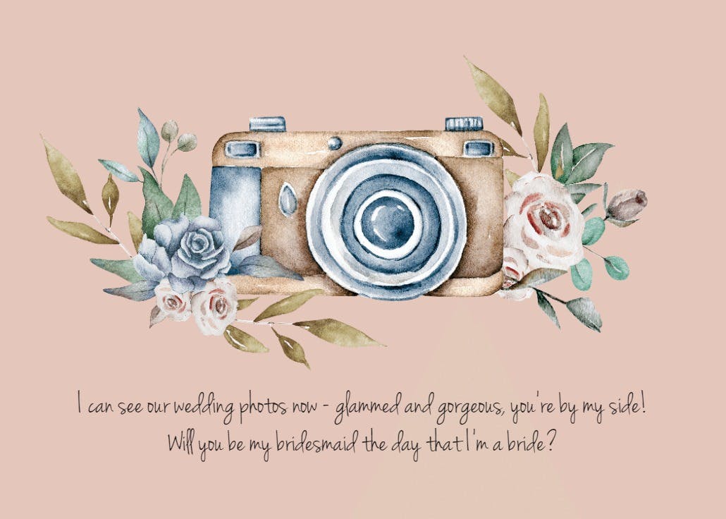 Time framed - bridesmaid card