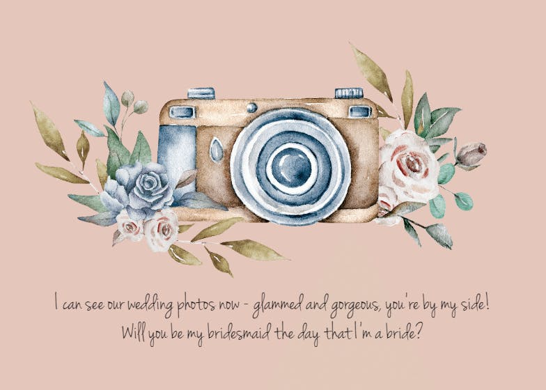 Time framed - bridesmaid card