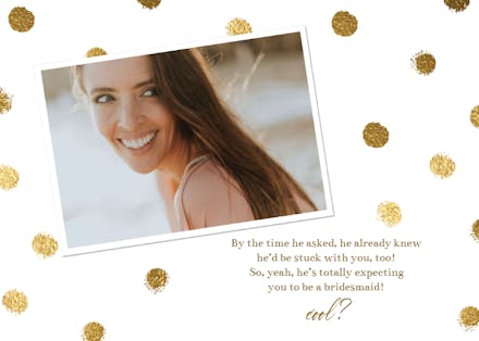 Two for one - bridesmaid card