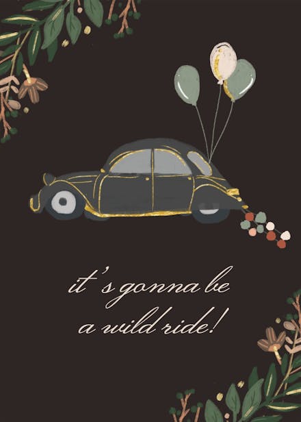 Wild ride - bridesmaid card