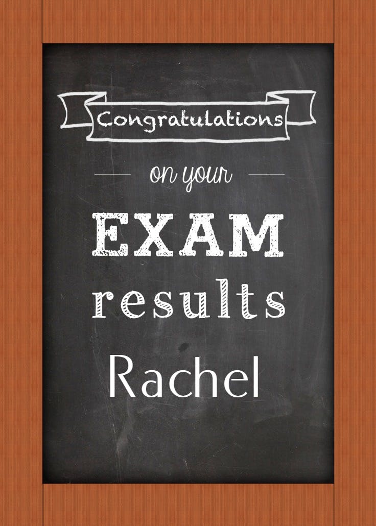 Exam results - congratulations card