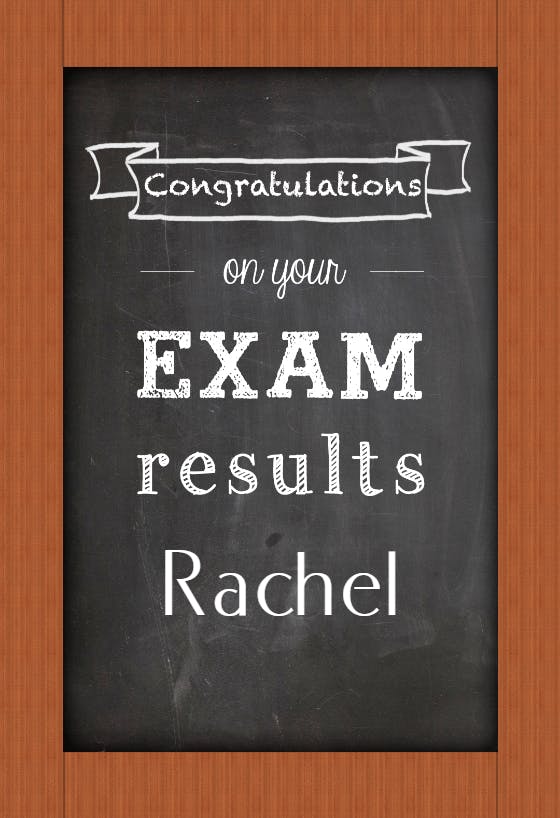 Exam results -  tarjeta de felicitación