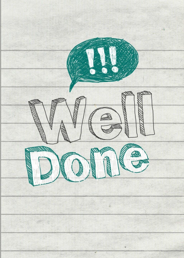 Well done - good luck with exam card