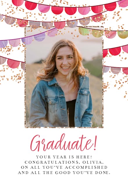 Congratulations Fiesta Flags - Graduation Card
