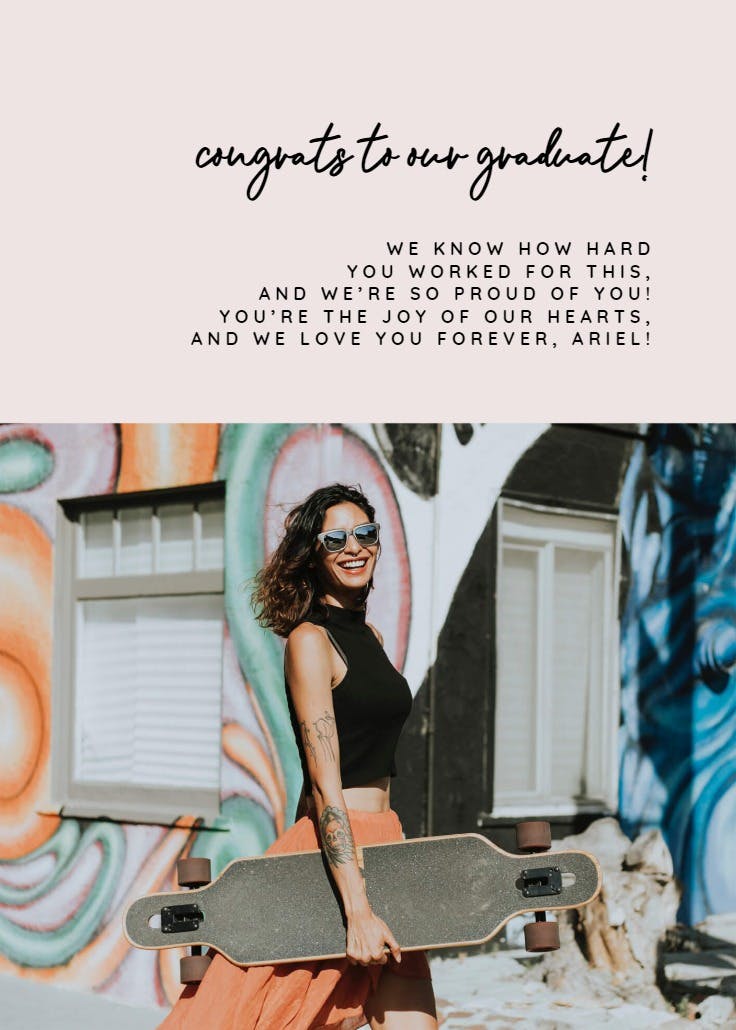 All smiles - tarjeta de graduación