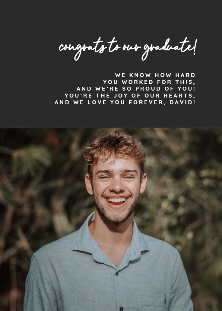 All smiles - tarjeta de graduación