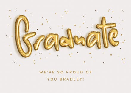 Balloons for you - graduation card