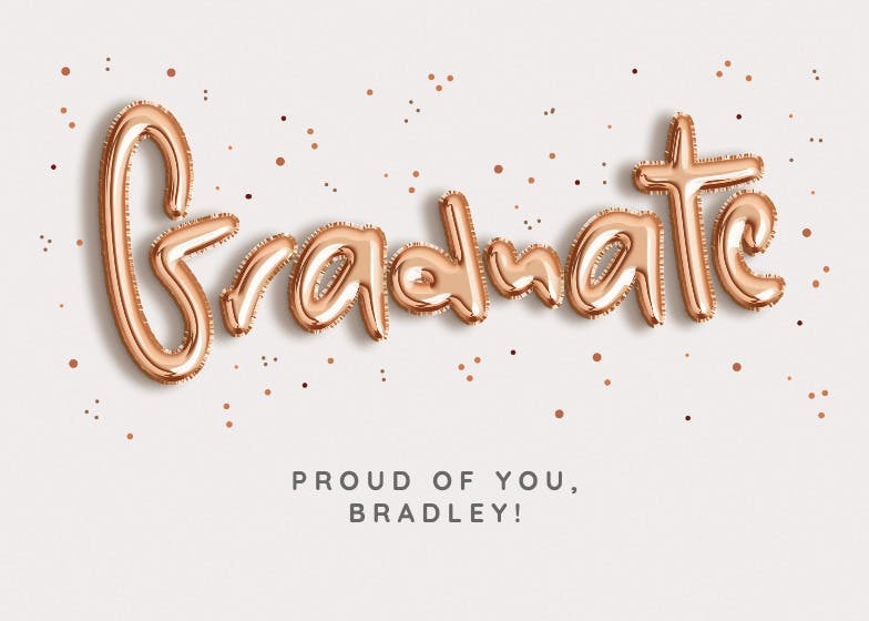 Balloons for you - graduation card