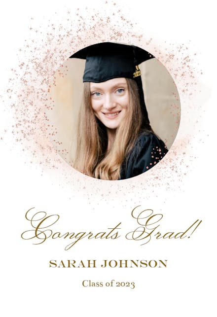 Blush Gold Spots - Graduation Card