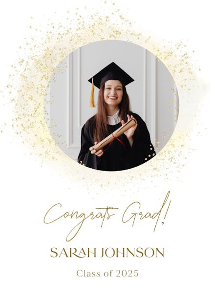 Blush Gold Spots - Graduation Card | Greetings Island