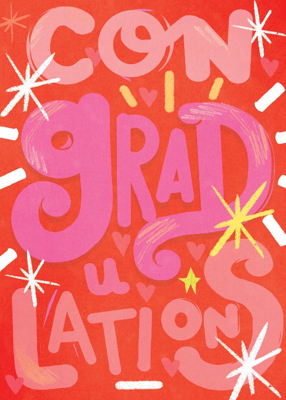 Congradulations - tarjeta de graduación