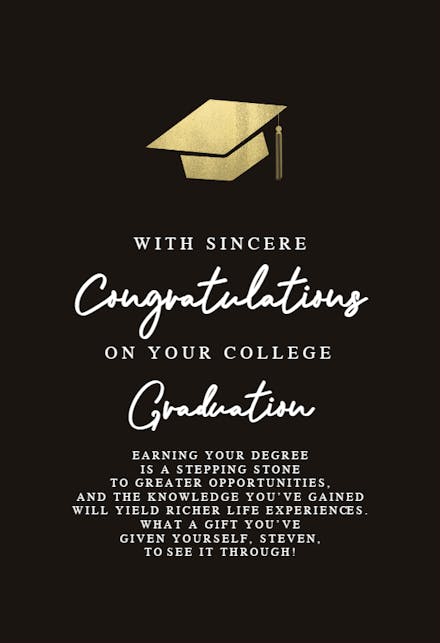 occasions card -  Degree of Success