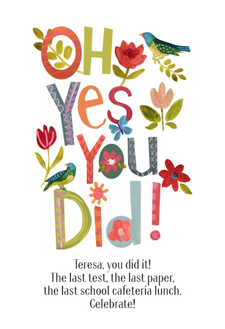 Did and Done - Congratulations Card