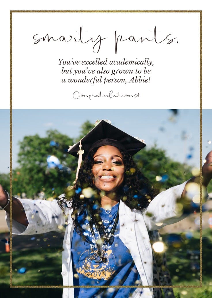 Frame in frame - graduation card