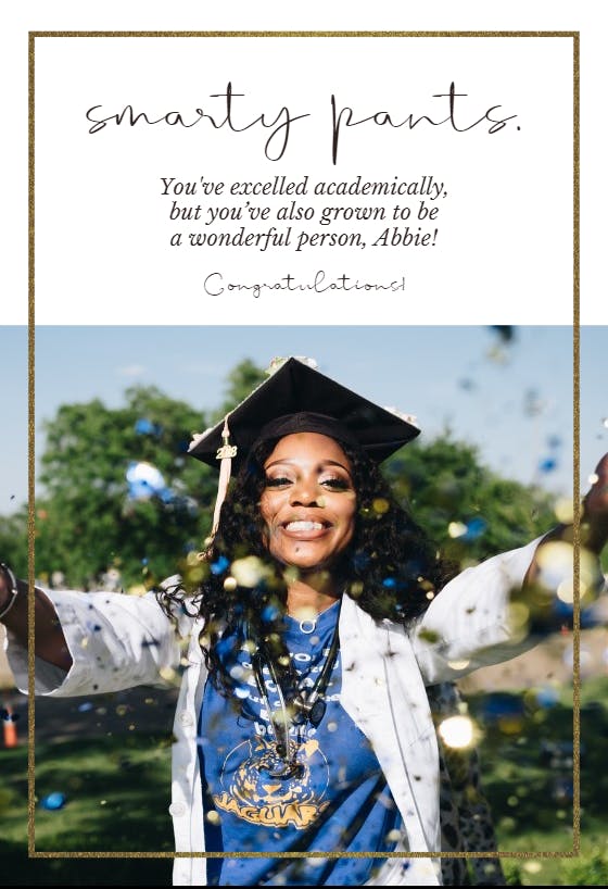 Frame in frame - graduation card