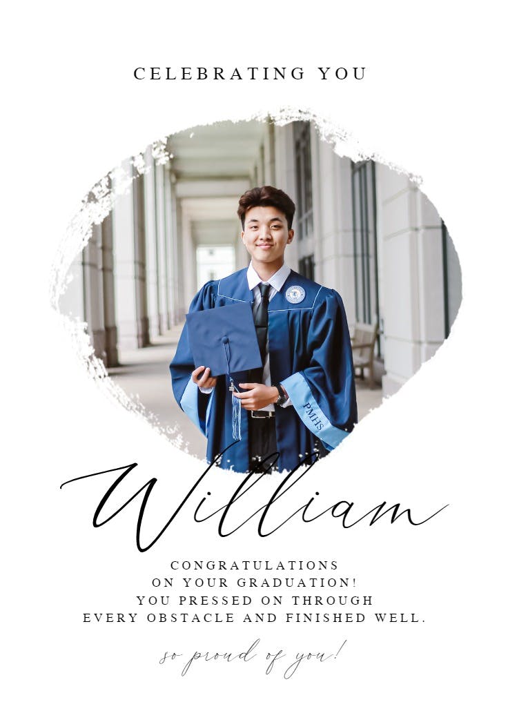 Freeform frame - graduation card