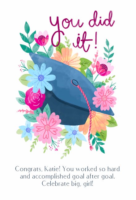 Garden of Knowledge - Graduation Card