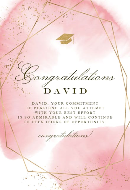 Golden Opportunity - Graduation Card
