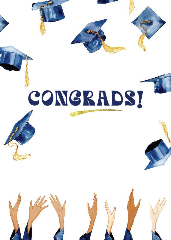 Happy hats - graduation card