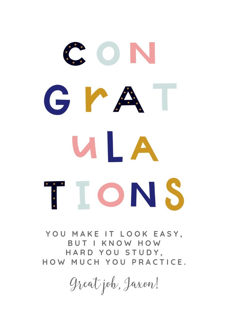 Last word - graduation card