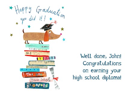 Longfellow and Friends - Graduation Card
