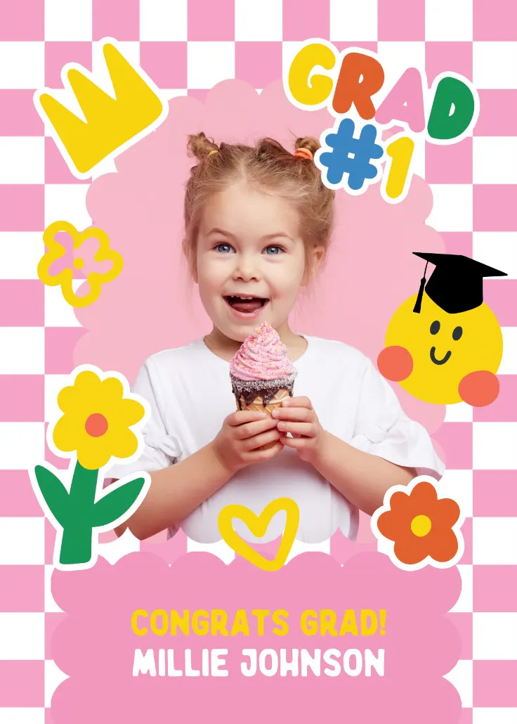 Ready for big school photo - abschlusskarte