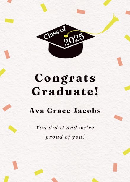 Retro frame - graduation card