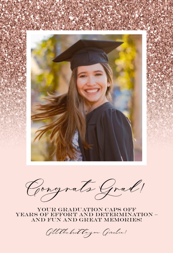 Shining success - graduation card