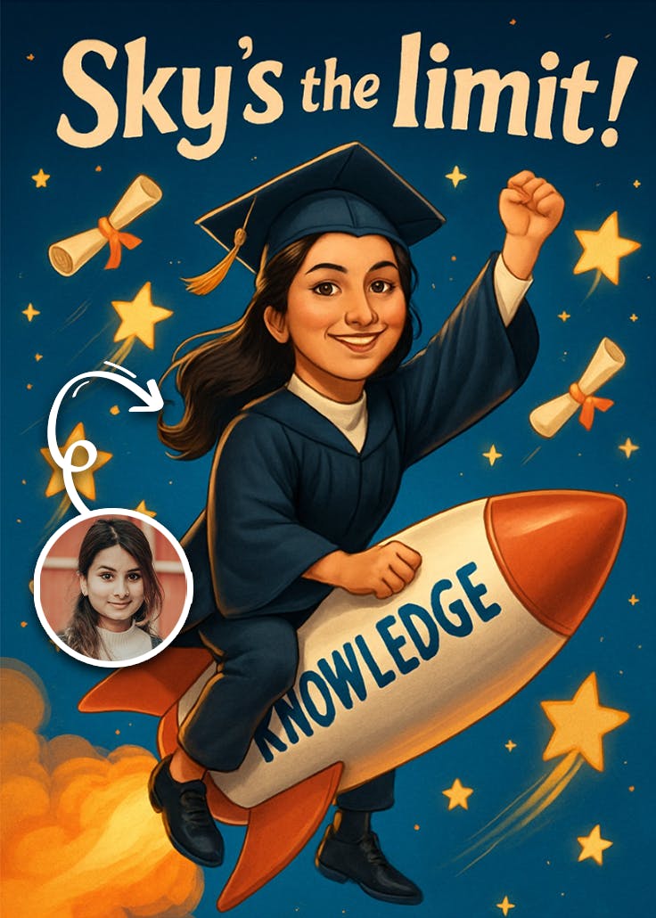 Sky's the limit - graduation card