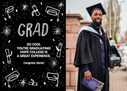 Study in Black and White - Graduation Card