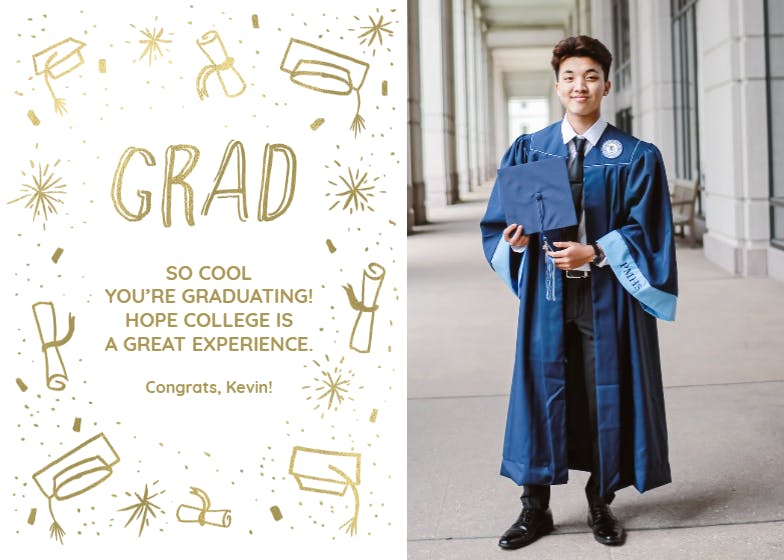 Study in black and white - graduation card