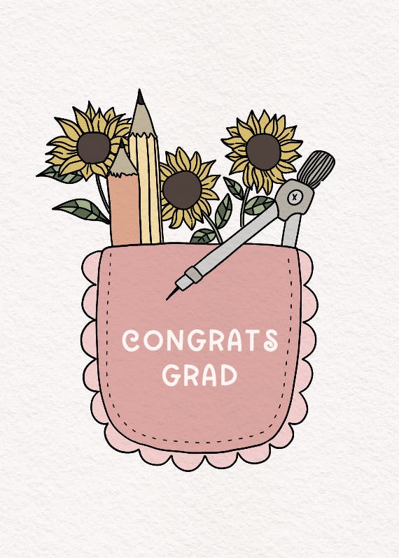 Thank you pocket - graduation card